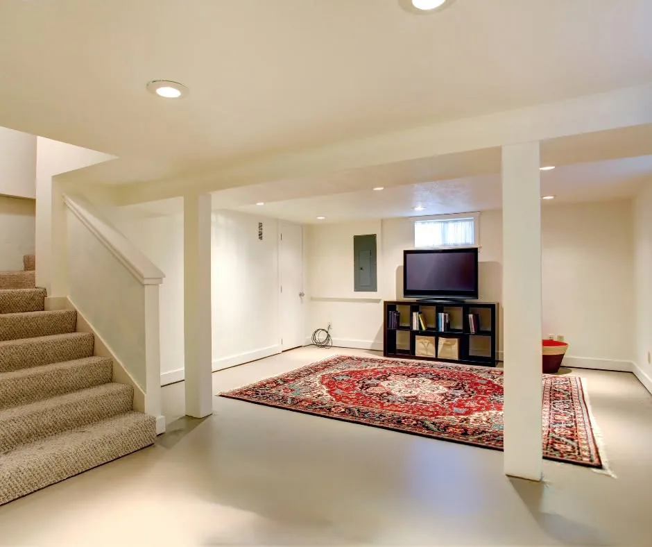 Professionally finished basement by One Stop Construction in Southern Utah